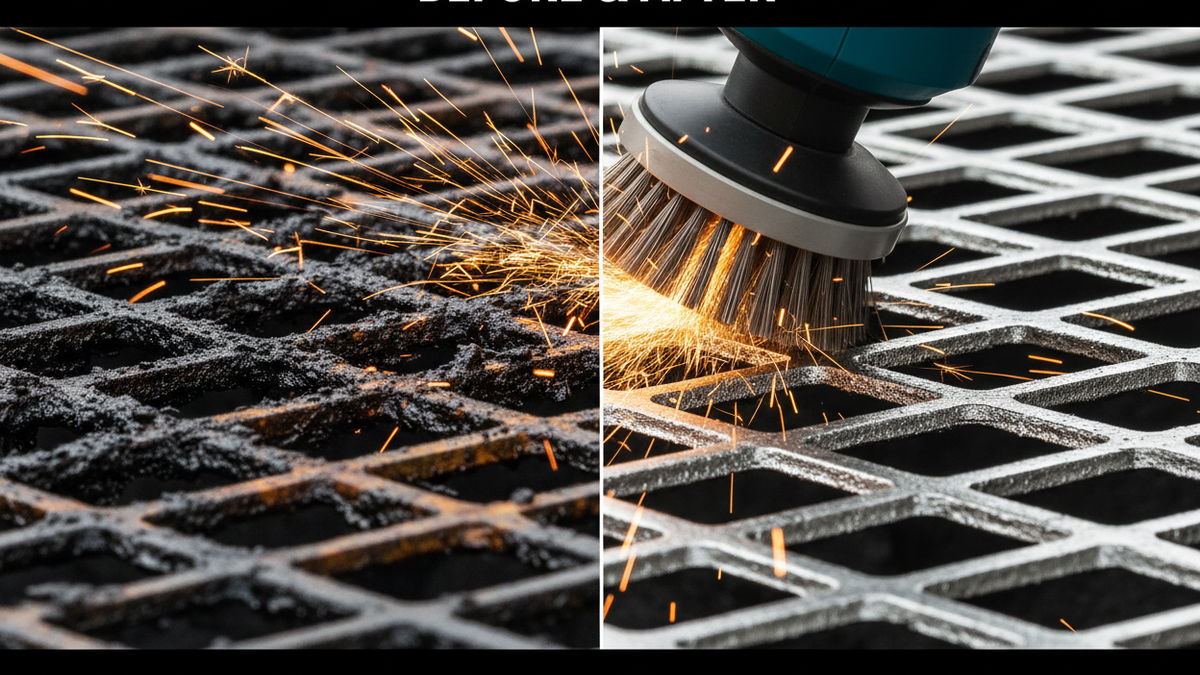 Bristle-free grill brush