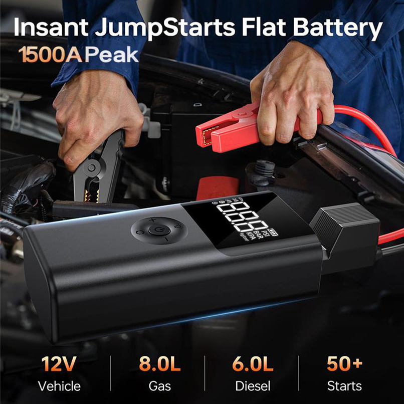 2-in-1 Jump Starter & Inflator
